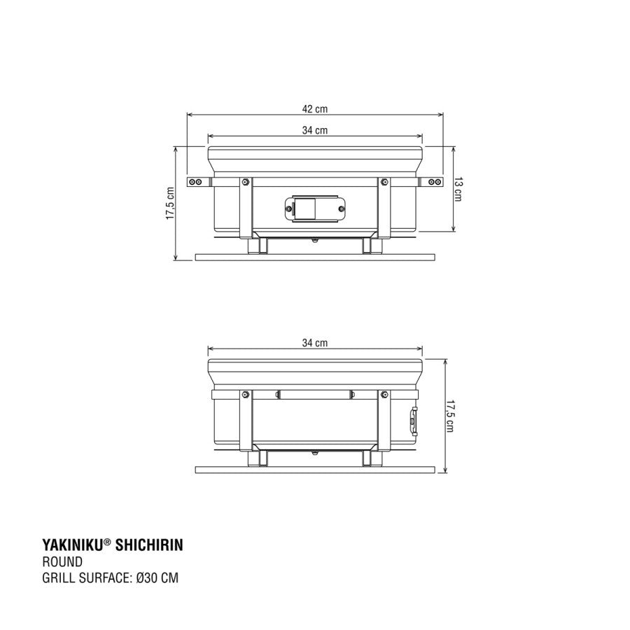 YAKINIKU® MEDIUM Shichirin Rond | Teppanyaki- & Hibachi Grill