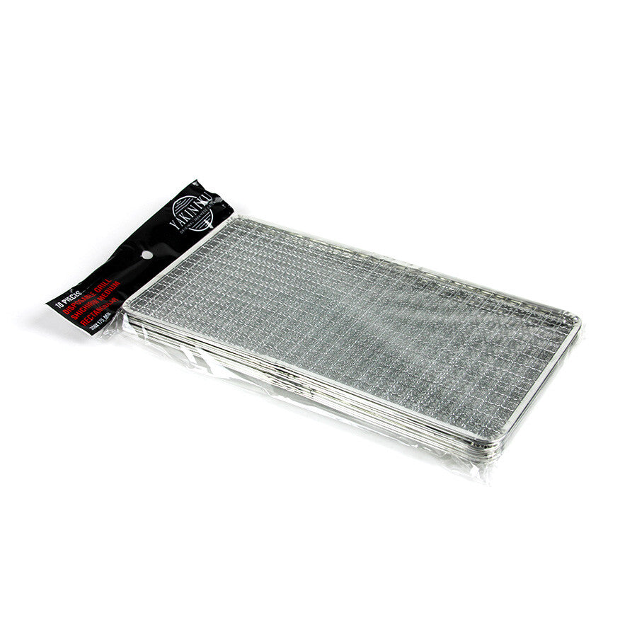 YAKINIKU Rechthoekige Shichirin Wegwerprooster (10 stuks) | MEDIUM